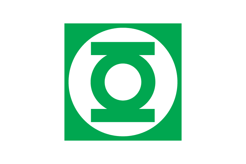 Famous Superhero Logos gren lantern