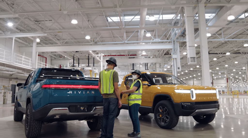 Rivian workers 
