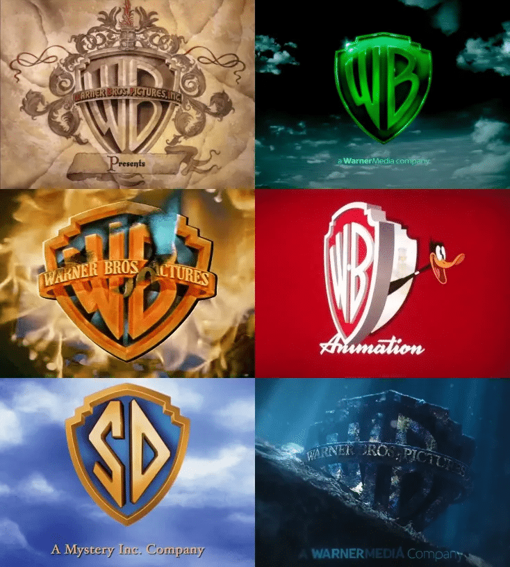 current warner brothers logos throughout the years