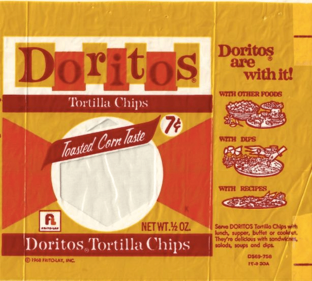 old doritos chips bag