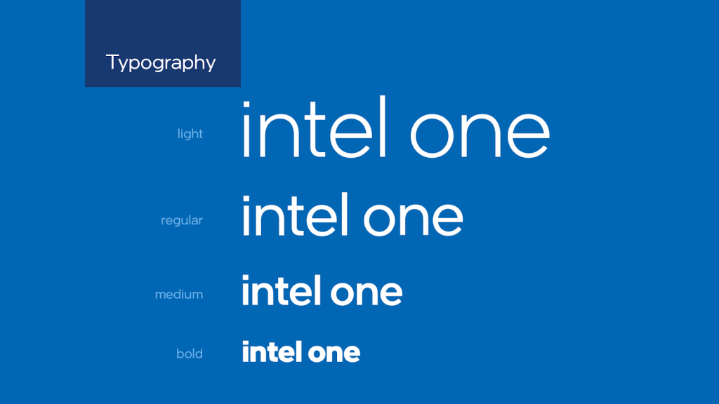 Intel logo font