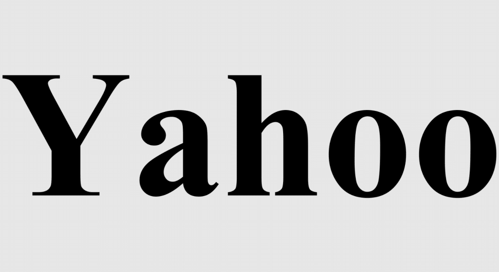 yahoo logo black and white