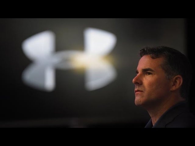 mans profile with Under Armour logo in the background 